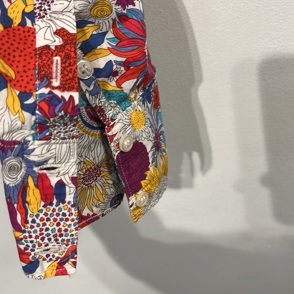 Liberty Art Fabrics Susanna Sunflower Bloom Print shirt - size XXL - Picture 5 of 9